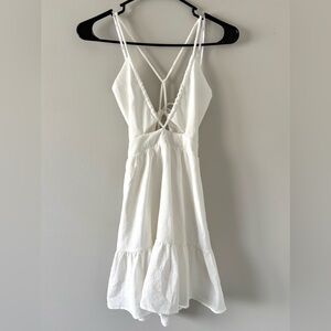 Lulu's White Textured Mini Dress